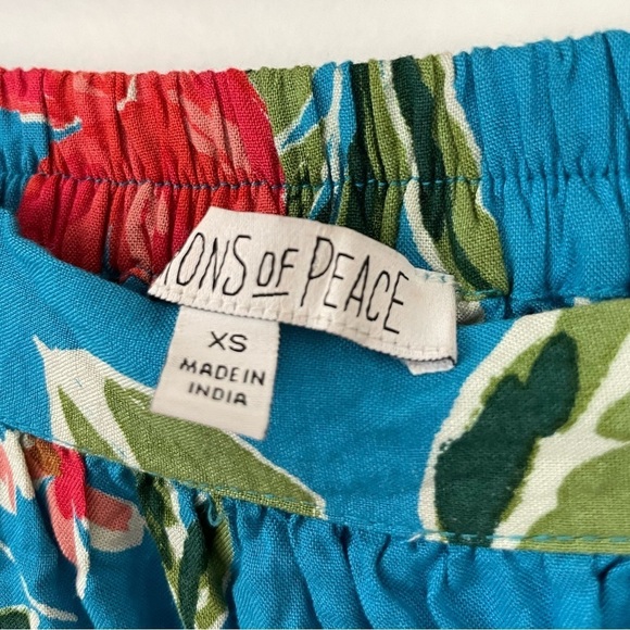NWOT Patrons of‎ Peace Tropical Floral Print Pull On Skirt with Slit Size XS - Picture 8 of 8